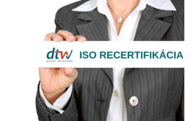 ISO recertifikácia potvrdila naše kvality